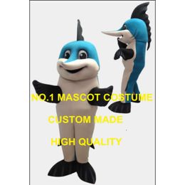 Blue Fish Mascot Costume Adult Marlin Theme Anime Cosply Costumes Sport Carnival Mascotte Fancy Dress Suit Kits 2052 Mascot Costumes