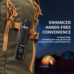 Wurkkos WK15 EDC LED Flashlight 3000LM 21700 Torch XHP50.2 Rechargeable Type-C IP68 Light Power Bank ATR Voltage Protection