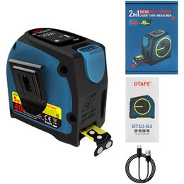 Mileseey & Dtape DT10 2 in 1 Laser Distance Metre 40m Portable Digital Rangefinder 5m Scalable Inch / Cm Tape Measure For Meas