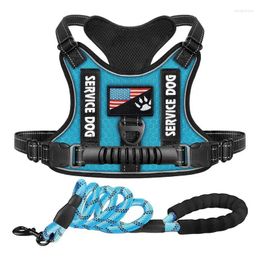 Dog Collars Service Vest Harness Reflective Soft Padded Harnesses Easy Control For Small Medium Large Dogs