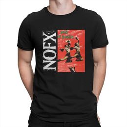 Men's T-Shirts Mens T-shirt Art Nouveau NOFX Funny Cotton T-shirt Short sleeved Music Band T-shirt Round Neck Summer Clothing S52133