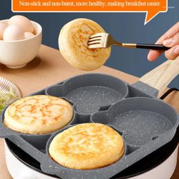 Pans Home Pancake Pan Frying Egg Mould Breakfast Four Holes NonStick Maker