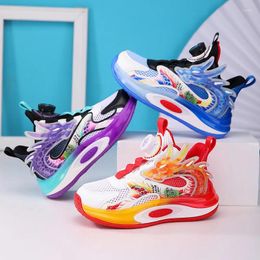 Basketball Shoes Children's Kids Sneakers Boys Girls Running Lace-up Walking Outdoor Breathable Mesh Sports