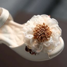 Kids Cute Princess Sweet Flower Summer Girls Soft Elegant Beach Shoes Children Lace Sandals for Party Wedding Show