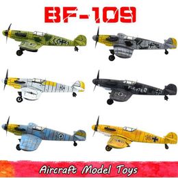 Aircraft Modle DIY Military Spitfire Fighter Model Kit Childrens Toy Assembly Building Aircraft Die Casting Childrens Education Toys s2452022