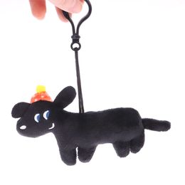 3PCS Dog Plush Keychains Cartoon Black Keychain Cute Dolls Keyring Creative Puppy Backpack Pendant For Girl Birthday Gift Christmas