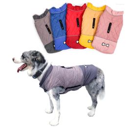 Dog Apparel Large Dogs Vest Reversible Jacket Winter Warm Coats Waterproof Clothes For Husky Golden Retriever Labrador Pitbull