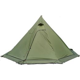 Teepee And Tent Pyramid Travel With Snow Shelters Ultralight Outdoor Camping A Tents Hole For Cooking Skirt Backpacking Chimn Sewan