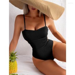 Women's Swimwear 2024 One Piece Swimsuit Women Solid Female Bodysuit Bathers Bathing Swimming Suit Padded Beachwear