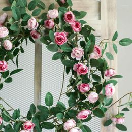 Decorative Flowers Simulated Rose Vine Shop Indoor Balcony Decoration Plants Green