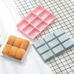 Muffin Cake Mould Mini NonStick Square Cake Pans Silicone Bread Toast Mould Bread Meatloaf Cornbread Brownie Moulds Making