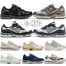 Top Gel NYC Marathon Running Shoes 2023 Designer Oatmeal Concrete Navy Steel Obsidian Grey Cream White Black Ivy Outdoor Trail Sneakers Size 36-45 08576