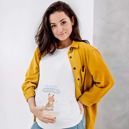 Spain Mother's Shirt Loose Pregnancy Announcement Top Short Sleeve Pregnant Women's T-shirts Mothers Day Gift L2405