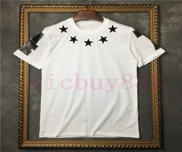 2020 new summer fashion clothing mens star print t shirt womens short sleeve t shirts black flocking star 47 womens cotton tops te6032042