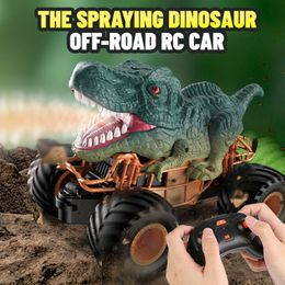 Fernbedienung Dinosaurierauto-RC Dino Monster Trucks für Kinder 3-12 Jahre alt, Dinosaurierspielzeug Ideen Geschenke für Jungen Mädchen, 2,4 GHz Multi-Terrain-Offroad-Auto