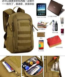 Backpack 12 Litres Mini Waterproof Tactics Double Shoulder Bag For Men And Women Riding Travel Army Fans