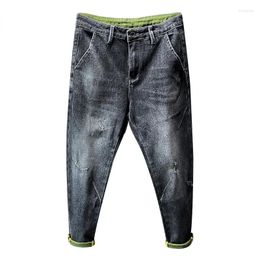 Men's Jeans Harem Pants Men Stretch Gray Spring And Autumn Fashion Streetwear Kpop Clothes Casual Denim Trousers Clothing