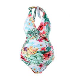 Large Size One Piece Bathing Suits Swimsuit Maternity Pregnancy Floral Bikini Swimwear