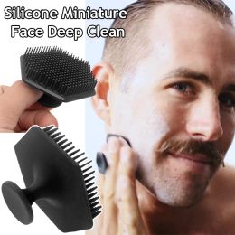 Facial Cleansing Brush Scrub Exfoliating Men Beard Brush Massage Skin Care Silicone Soft Beauty Tool Miniature Face Deep Clean