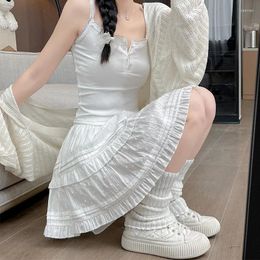 Skirts White Half Women's Summer Thin Small Figure A-Line Fluffy Ballet Style Cake French Lace Short Skirt