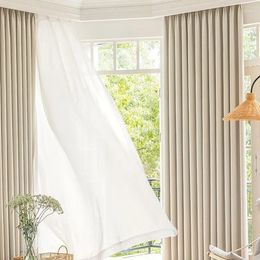 Curtain 1PCShaded Chenille Modern Minimalist Cream Style High-end Feeling Living Room Bedroom El Curtains