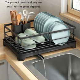 Kitchen Storage Dish Rack Drain Tableware Box Bowl Cutlery Cupboard Supplies