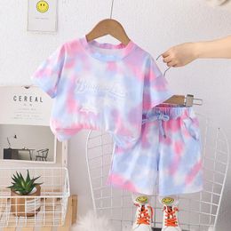Clothing Sets 2024 Toddler Summer Boutique Outfits For Kids Baby 9 To 12 Months Short Sleeve T-shirts And Shorts Girls Boys Infant Clothes