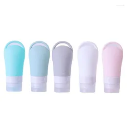 Storage Bottles 1/3/4Pcs Hangable Silicone 38/60/90ml Refillable Tube Squeeze Flip-top Outdoor Leak Proof Portable Travel Lotion