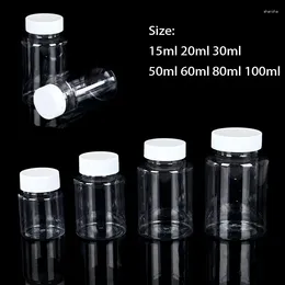 Storage Bottles 50ml Empty 15ml 30ml Cap 100ml Plastic Seal 60ml Screw 5-30pcs Clear With 80ml Container Refillable 20ml