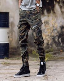 Mens Pants Fashion Camouflage Jogging Pants Womens Zipper Overalls Beam Foot Trousers Irregular Joggers Pants7683879