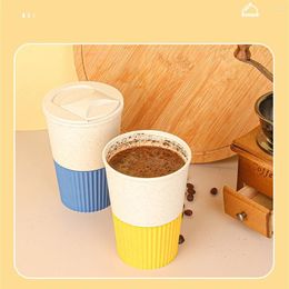 Water Bottles Cup High-value With Lid Large Capacity Modern Minimalist Drinkware Commercial Wheat Straw Household Portable