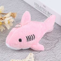 3PCS Small Keyring Bag Backpack Keychain 12CM Plush Toy Shark Ocean Animal Key Chain Pendant