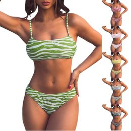 Women's Swimwear Printed Bikini Set Push Up Women Swimsuits 2024 Sexy Female Brazilian Thong Biquini Swimming Suits Beachwear