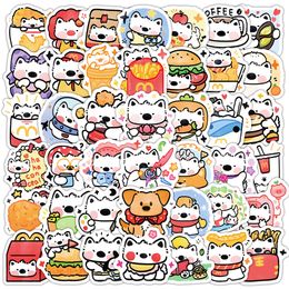 64pcs ins Cute little dog with simple strokes Waterproof PVC Stickers Pack for Fridge Suitcase Notebook Cup Bicycle Desk Skateboard Case Laptop Phone.