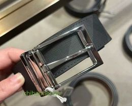 Designer BBorbaroy belt fashion buckle genuine leather double-sided checkered needle buckle mens belt UJHARU
