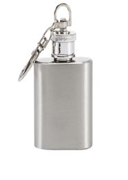 1oz Hip Flask Stainless Steel Bar Tools Keychain Mini Portable Outdoor Wine Bottle Screw Cap Whiskey Liquor Alcohol Flagon Keyring6034554