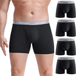 Men039s Underpants Mesh Breathable Boxer Briefs Cool Breeze Men039s Underwear Open Fly 4 Pack3323817