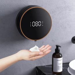 Liquid Soap Dispenser 300ML Automatic Foam Touchless Wall Mount Temperature Bathroom Fixture Hardware Accessories