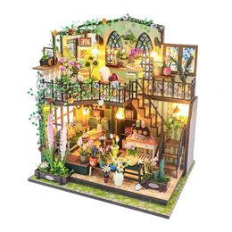 Dollhouse DIY Miniature Kits Handmade Doll House for Kids Birthday Gift