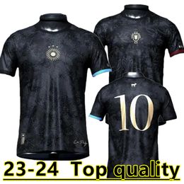 2023 2024 Argentina Portugal the siu La Pulga jersey special messis Ronaldo black shirt uniforms 888888