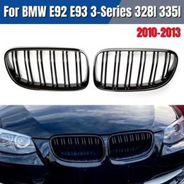 Other Exterior Accessories 2Pcs Car Style Gloss Black Front Kidney Double Slat Grill Grille For-BMW E92 E93 3-Series 328I 335I Coupe LCI 2010-2013 T240520