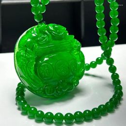 Bangle Certified Natural Jade Jadeite Carved Treasure Basin Pendant&Necklaces Cornucopia