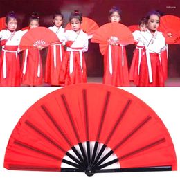 Decorative Figurines Chinese Style Blank Folding Fan Dance Handmade Pure Colour Taichi Plain Morning Exercise Diy Craft For Home