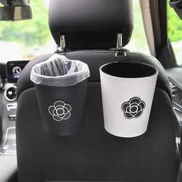 Car Organizer The cute tea cart trash can be used for the back seat roof mini car exits ventilation managers rubber bags and garbage storage T240521