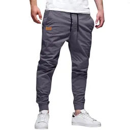 Men's Pants Men Trousers 2024 Mens Joggers With Pockets Casual Sweatpants Drawstring Chino Twill Track Pantalon Homme