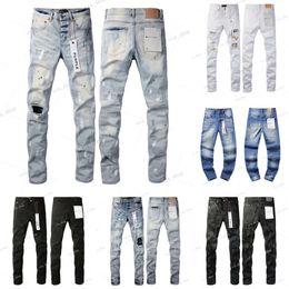 Designer Mens purples Jeans for mens denim pants Fashion womens purples-brand trends Distressed Black Ripped Biker Slim Fit Motorcycle sweatpa s