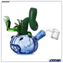 4.5 Inch Pumpkin monster DAB Rig Glass Smoking Water Pipe oil burner pipe recycler bong With 14mm Quartz Banger