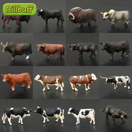 Novelty Games Simulation Farm Poultry Model Cow Buffalo Yak Action Figures Animal Figurine Plastic Educational Toy for children Christmas gift Y240521