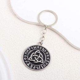 Punk Keychains Scandinavian Nordic Viking Cross Amulet Key Rings For Men Boys Friendship Gift Handbag Handmade Jewelry