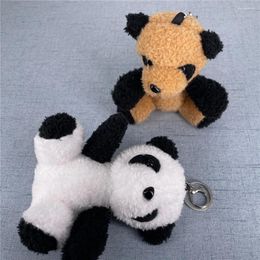 Keychains 2Colors Plush Pendant Key Clip Panda Toy